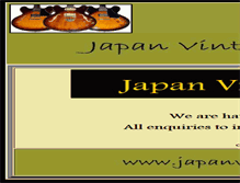 Tablet Screenshot of japanvintageguitars.com